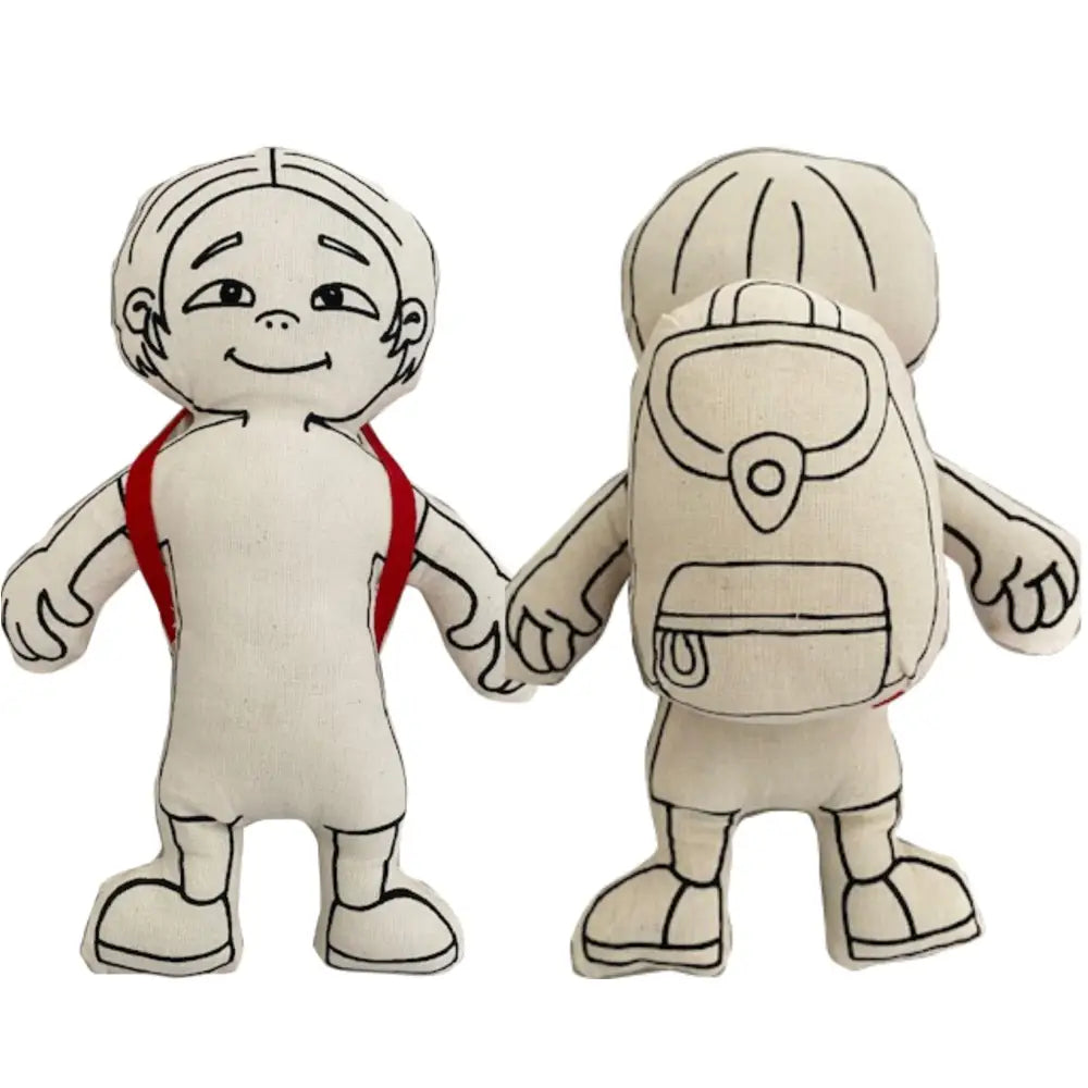 Kiboo Kids: Doll for coloring Gender Neutral Kid with Parted Hair Color and Play Doll