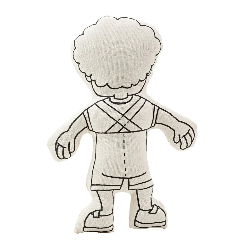Kiboo Kids: Girl with Flower Headband Colorable and Washable Doll for Creative Play Color and Play Doll