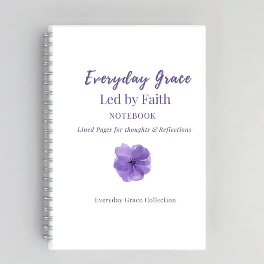 Led by Faith – Christian Inspirational Notebook for Women | Faith Based Writing Journal for Bible Study Prayer &