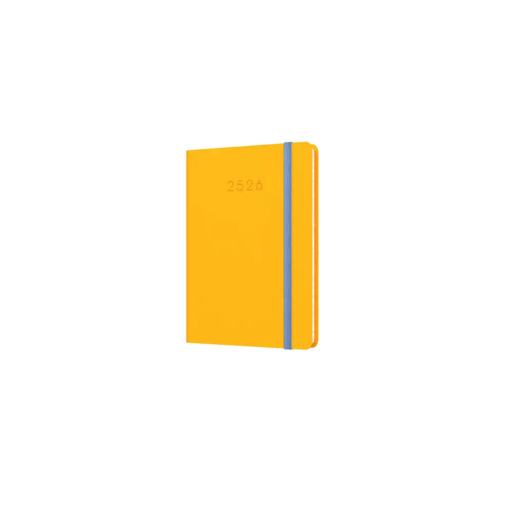 Legacy A6 Week to View Mid/Academic Year Diary Planner 2025 2026 Yellow Fashion Diaries