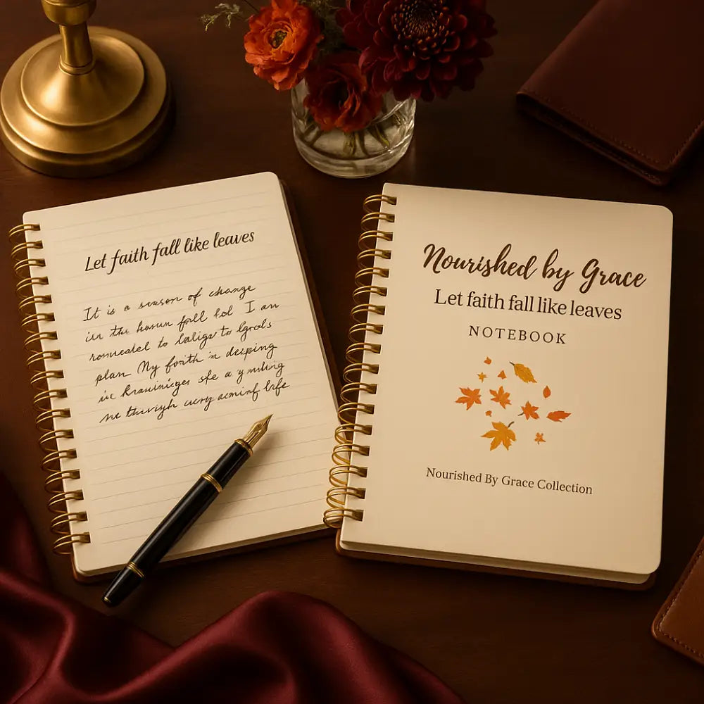 Let Faith Fall Like Leaves – Inspirational Fall Notebook Paper products