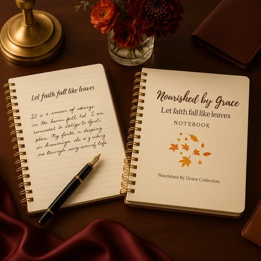 Let Faith Fall Like Leaves – Inspirational Fall Notebook Paper products