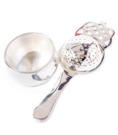 Tea Strainer – Silver Plated, Long Handle
