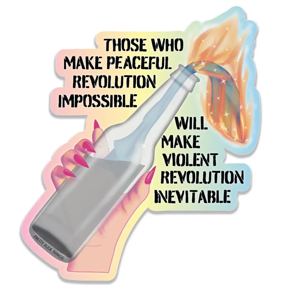 Molotov Cocktail Sticker 2.8 x 3.2 in. Stickers