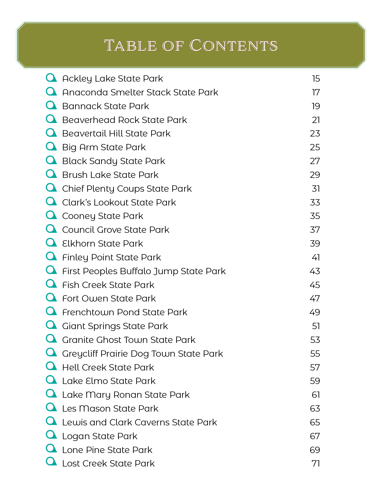 Montana State Parks - Adventure Planning Journal