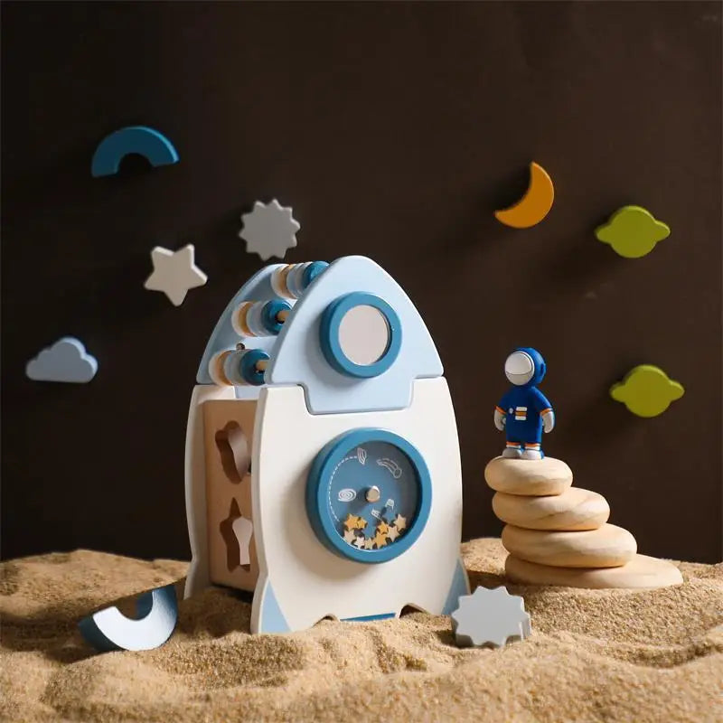 Montessori Educational Rocket Picture color Learning Toys