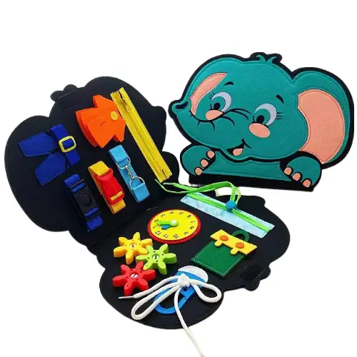 Montessori Felt Learning Board Elephant style