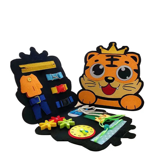 Montessori Felt Learning Board Tiger style