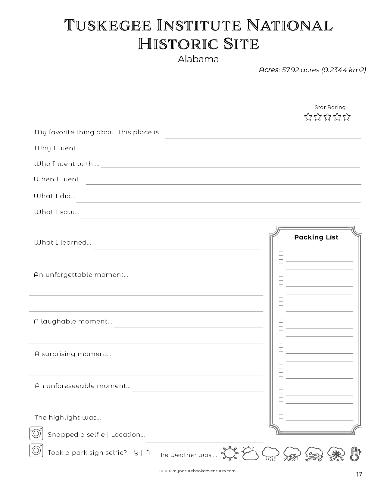 National Historic Sites - Adventure Planning Journal