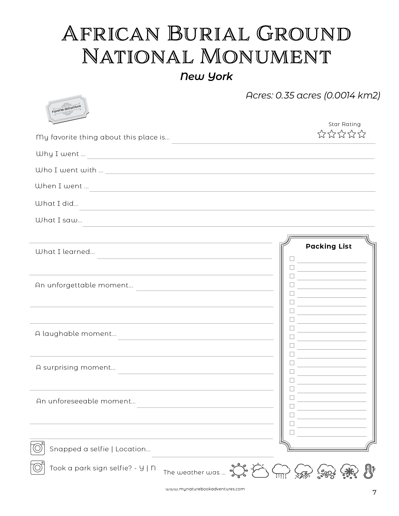 National Monuments - Adventure Planning Journal