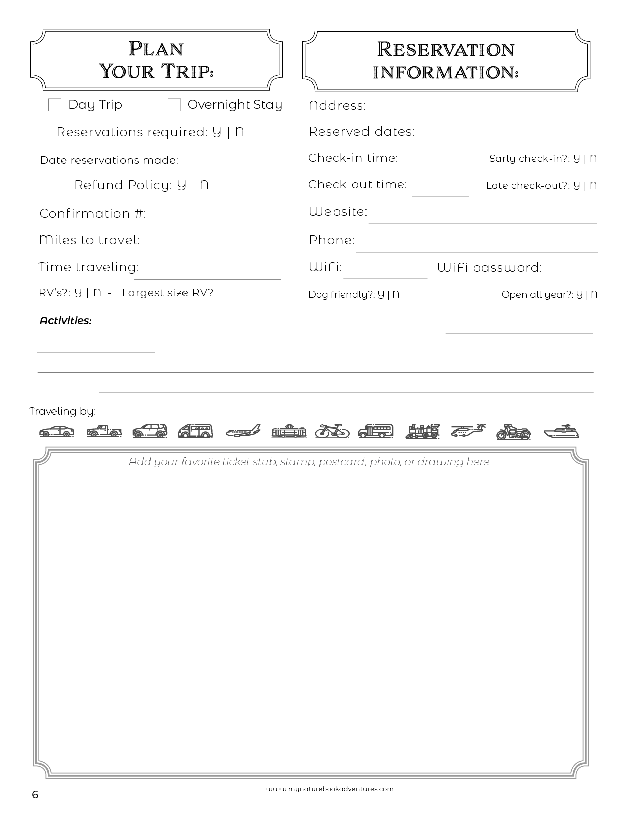 National Monuments - Adventure Planning Journal