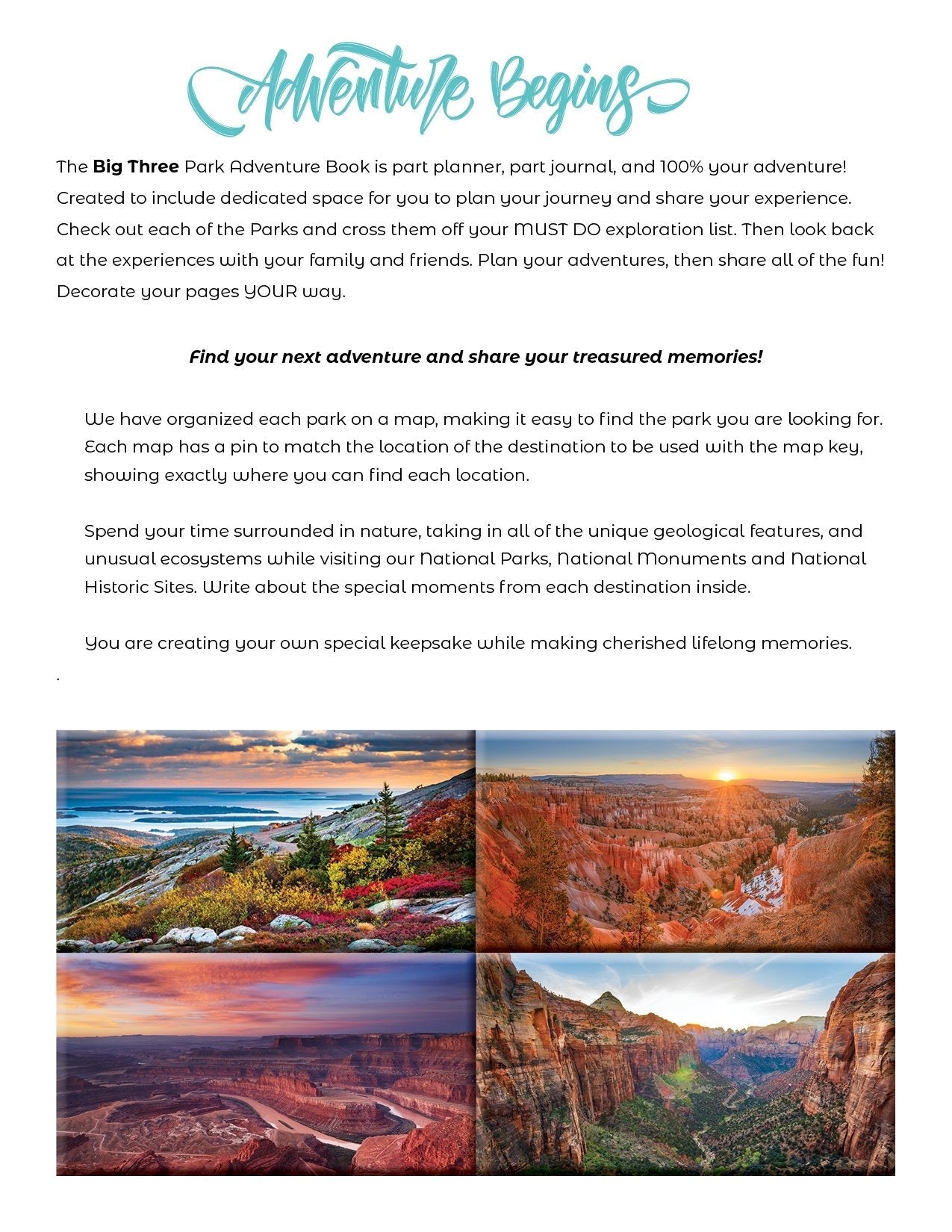 National Parks, National Monuments, and National Historic Sites - Adventure Planning Journal