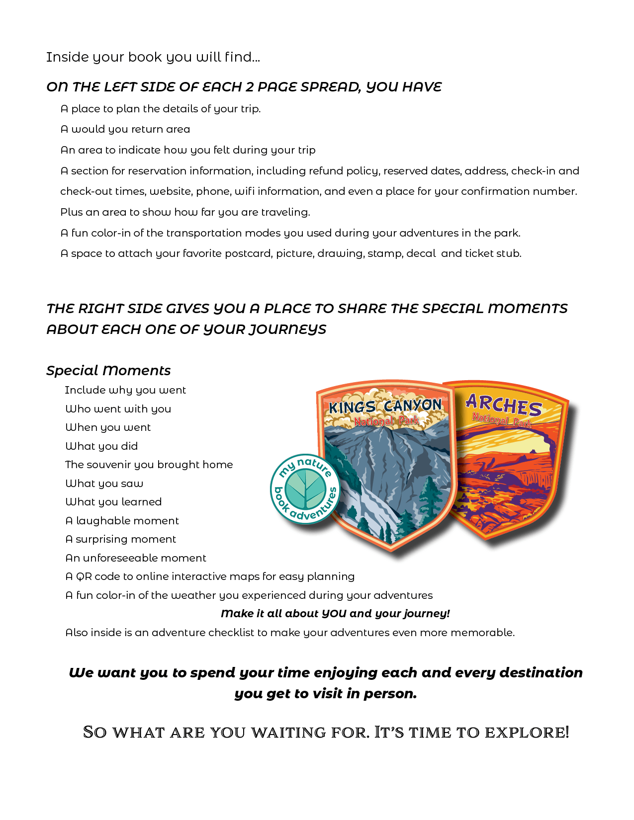 National Parks, National Monuments, and National Historic Sites - Adventure Planning Journal