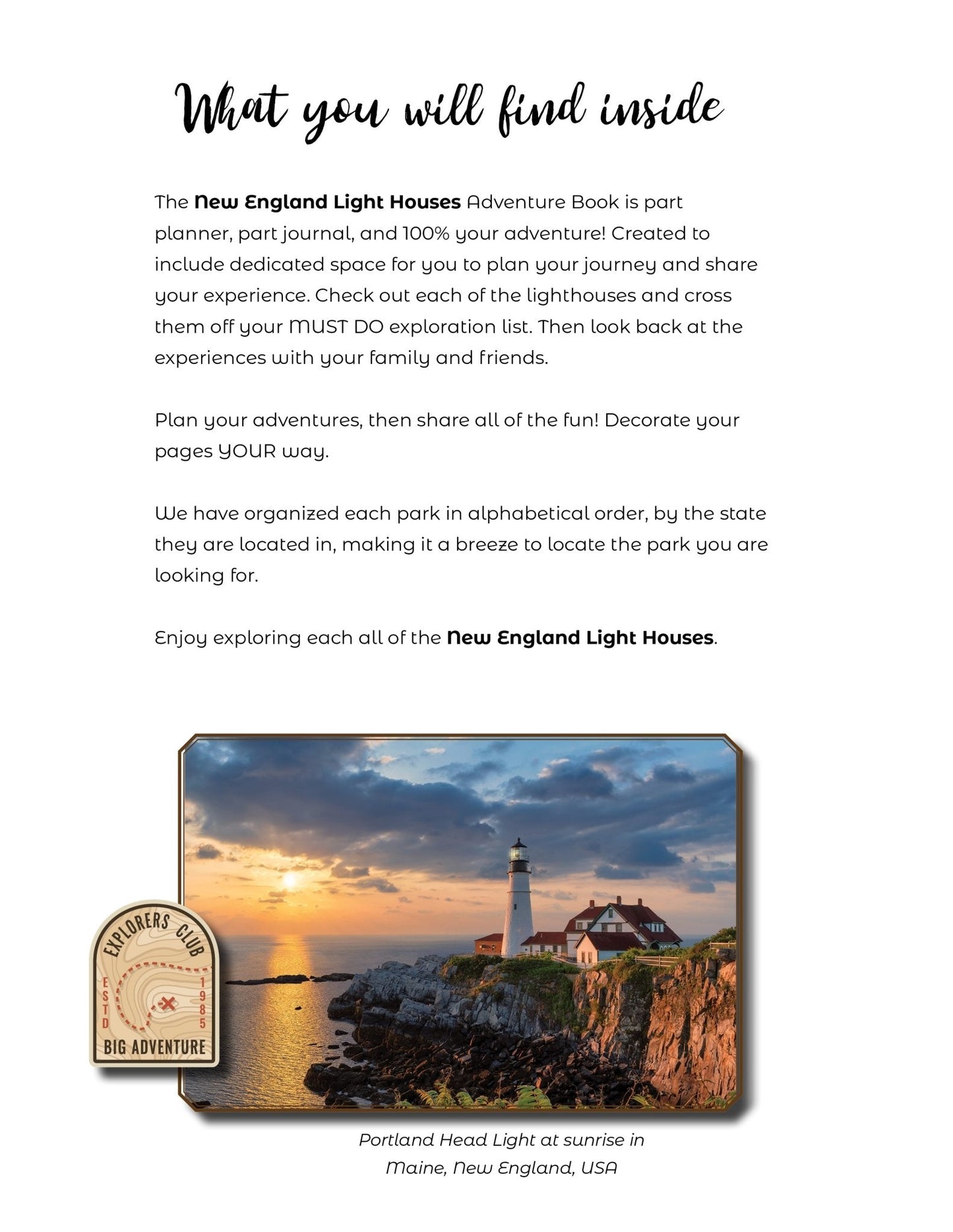 New England Lighthouses - Adventure Planning Journal