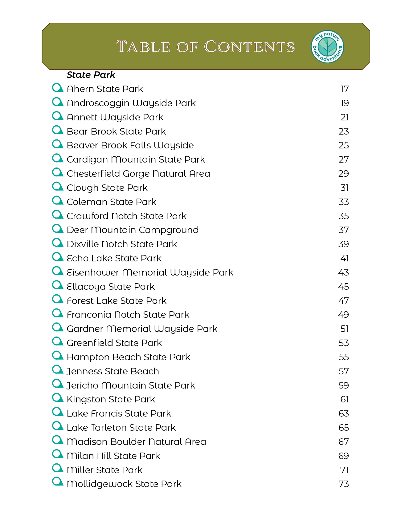 New Hampshire State Parks - Adventure Planning Journal
