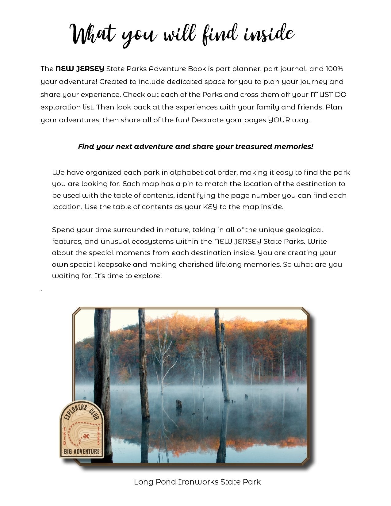 New Jersey State Parks - Adventure Planning Journal