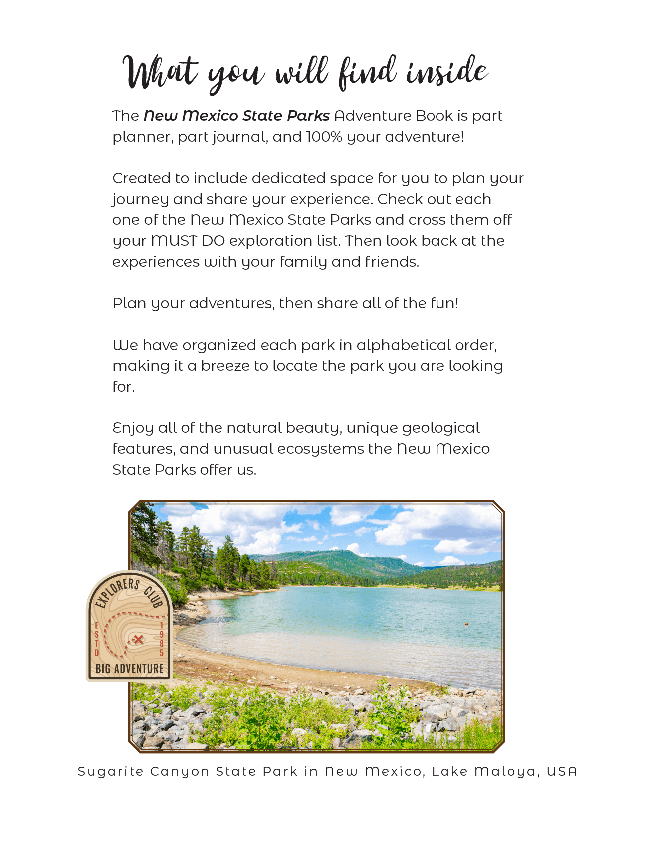 New Mexico State Parks - Adventure Planning Journal