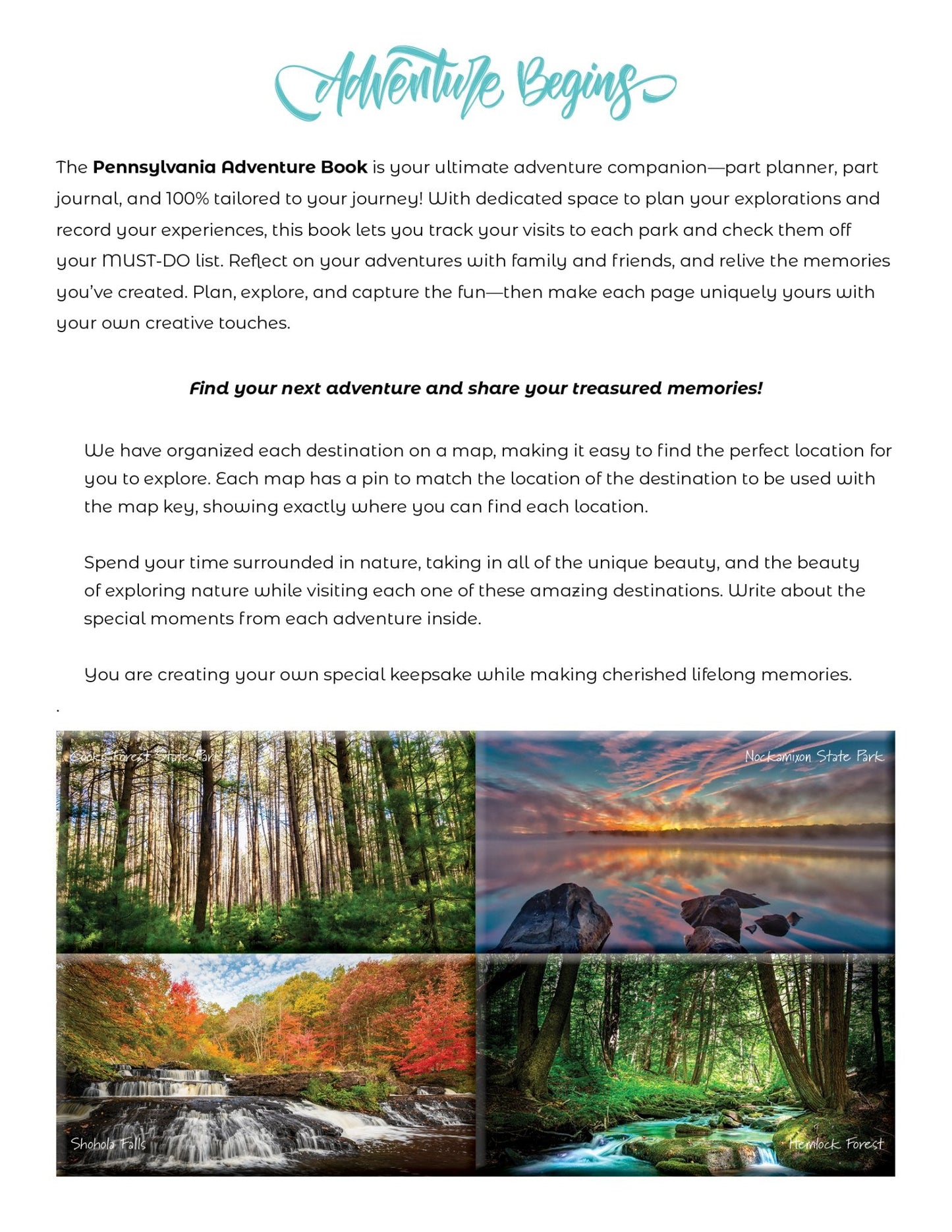 NEW - Pennsylvania Adventure Book