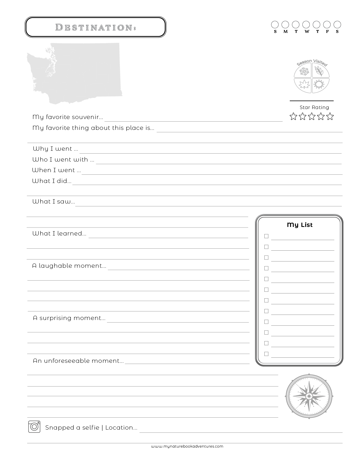 New - Washington State Parks - Adventure Book