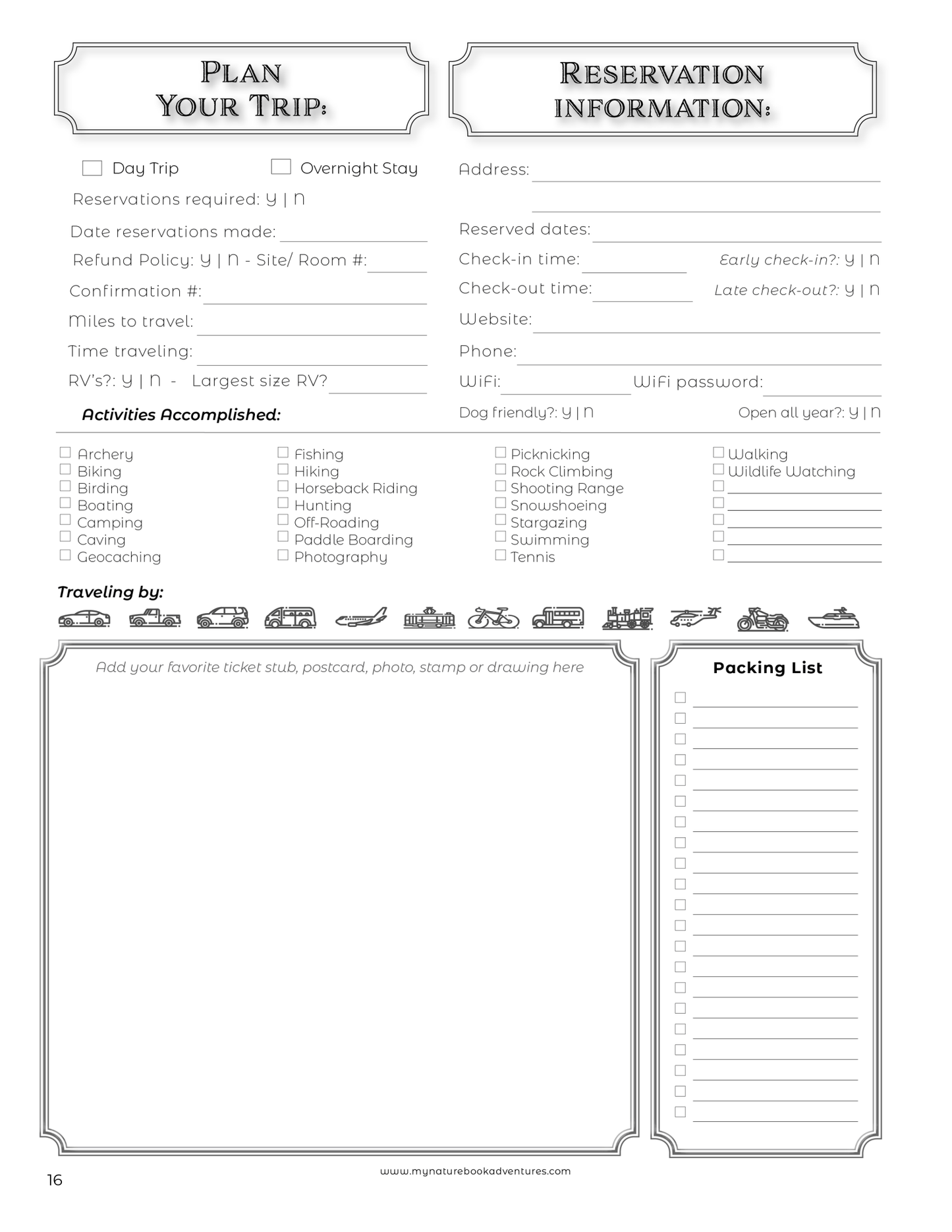 New York State Parks - Adventure Planning Journal