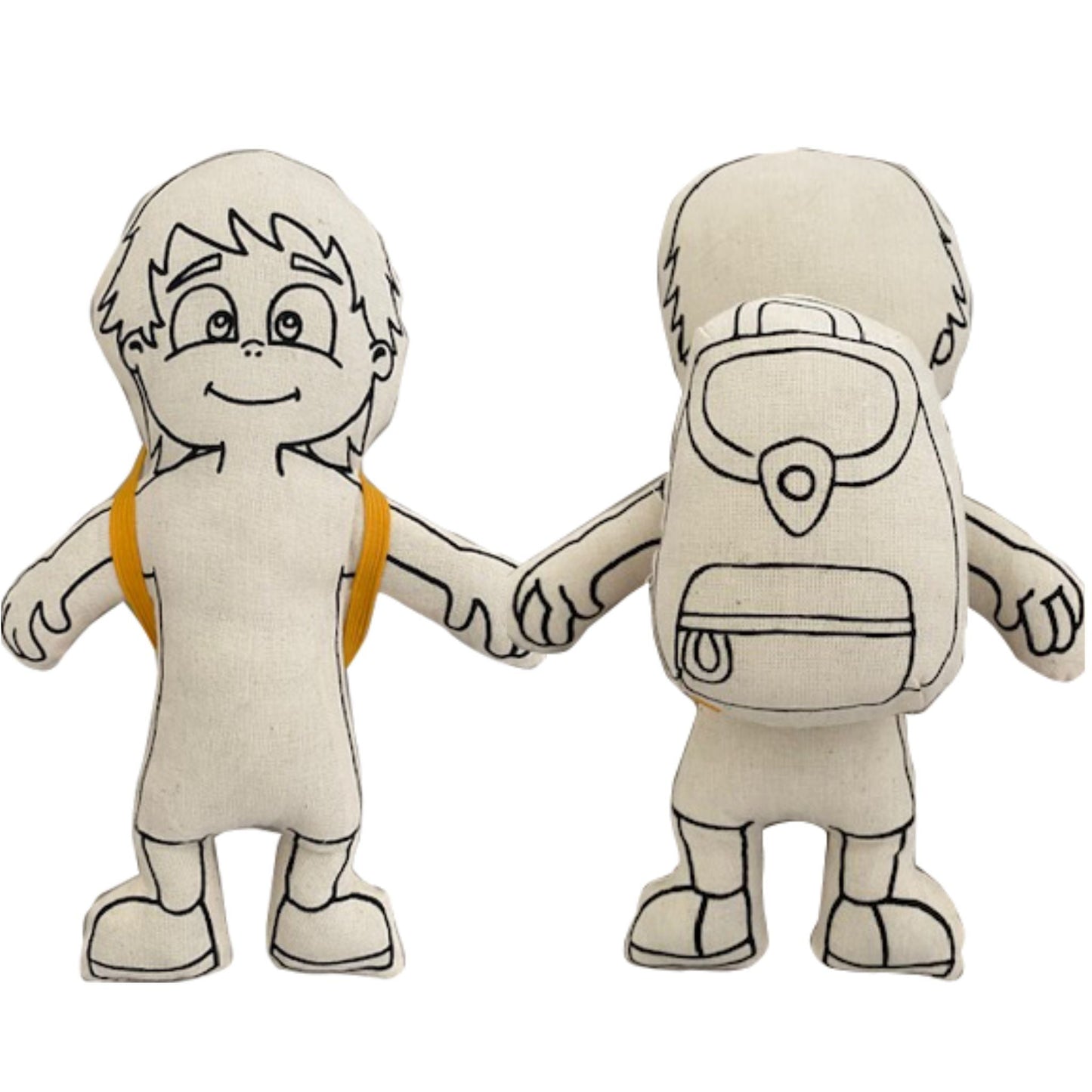 Kiboo Kids Doll for coloring - Gender Neutral - Kid with Bangs