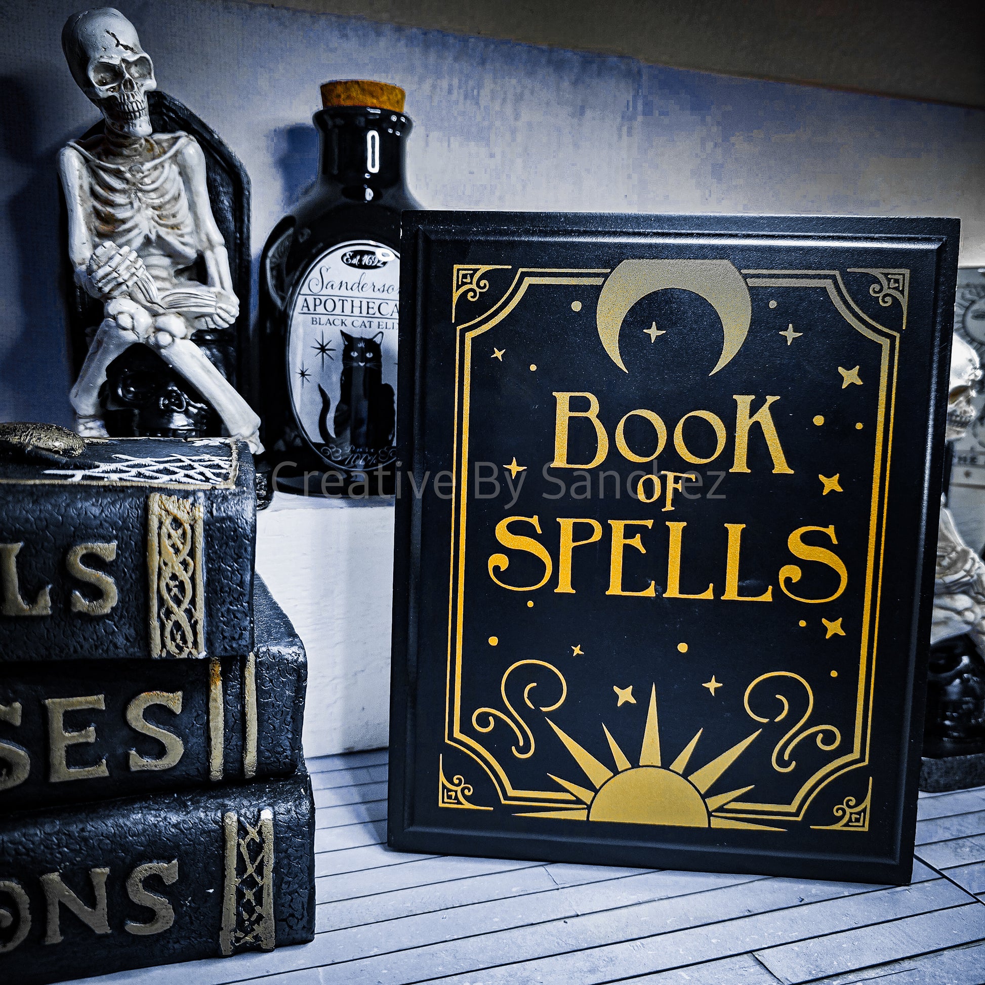 "Book of Spells" Wooden Decor Fake Book - Creative By Sanchez