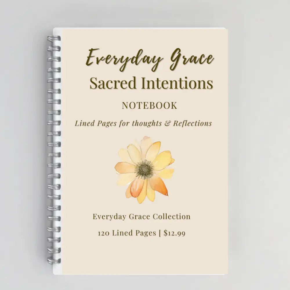 Sacred Intentions – Christian Inspirational Notebook for Mindful Living & Faith Journaling | Luxury Writing Journal