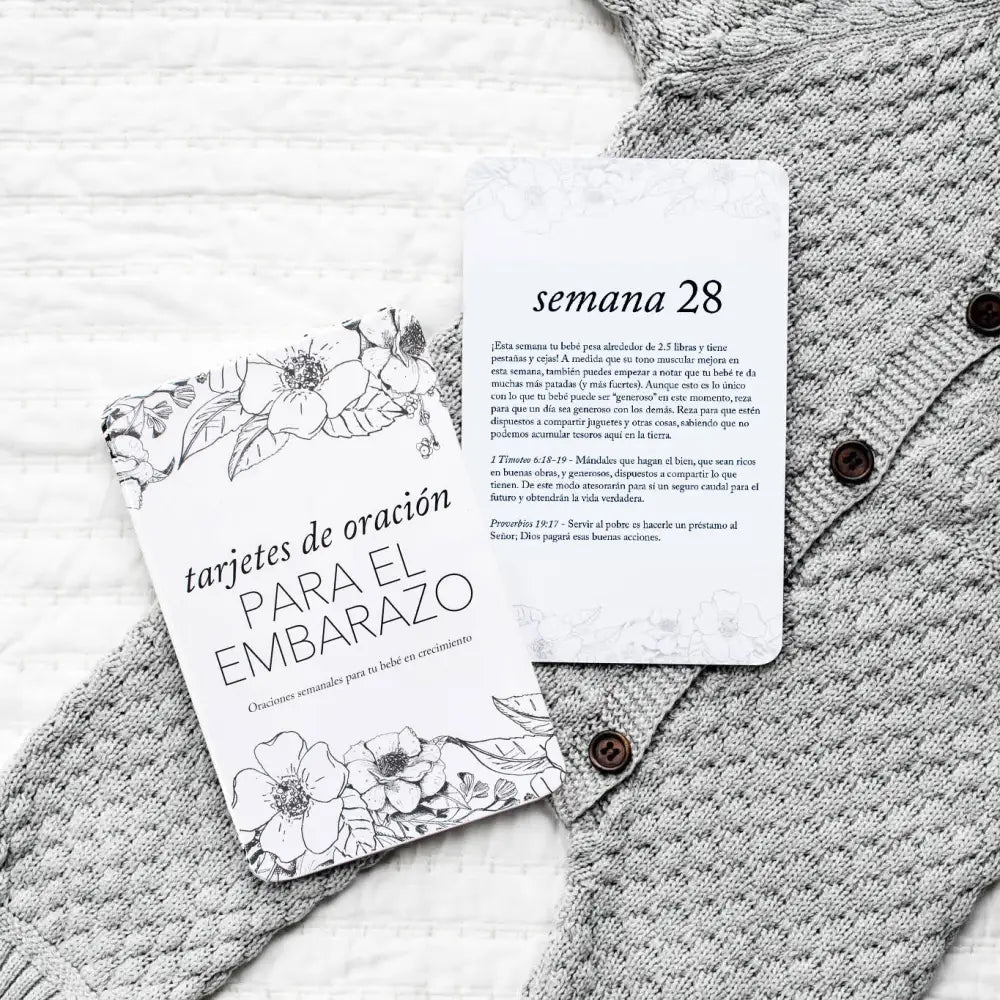 Spanish Pregnancy Prayer Cards - Card Set Only - Prayer Cards