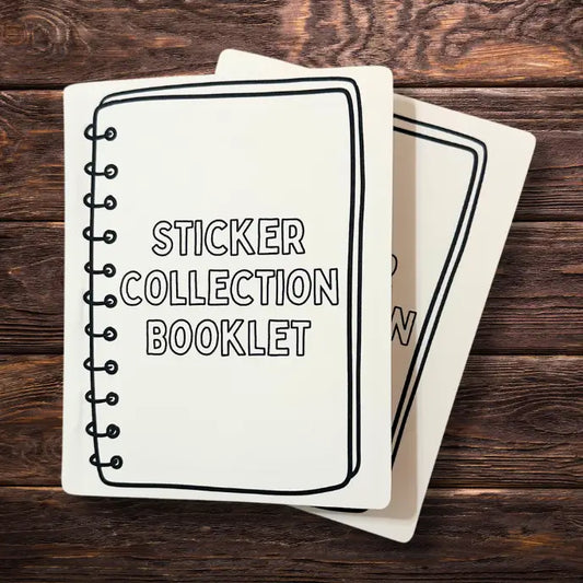 Sticker Collection Booklet | Reusable Sticker Release Paper | Eco Friendly | 10 Pages (Front & Back) | 4.25” x 5.25” 1