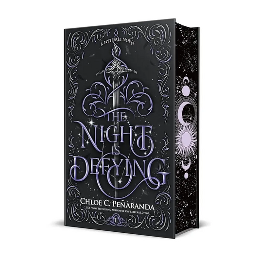 The Night Is Defying: A Nytefall Novel (Nytefall Trilogy 2) by Chloe C. Peñaranda - Hardcover (Sprayed Edges)