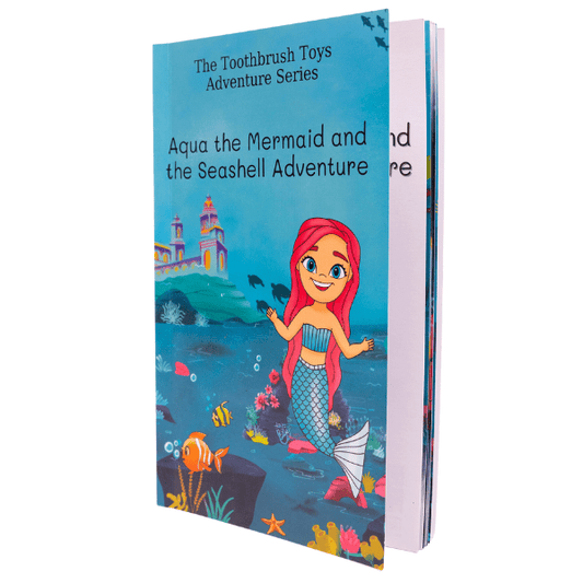 Toothbrush Toys Mermaid Storybook for Kids - Aqua Adventure
