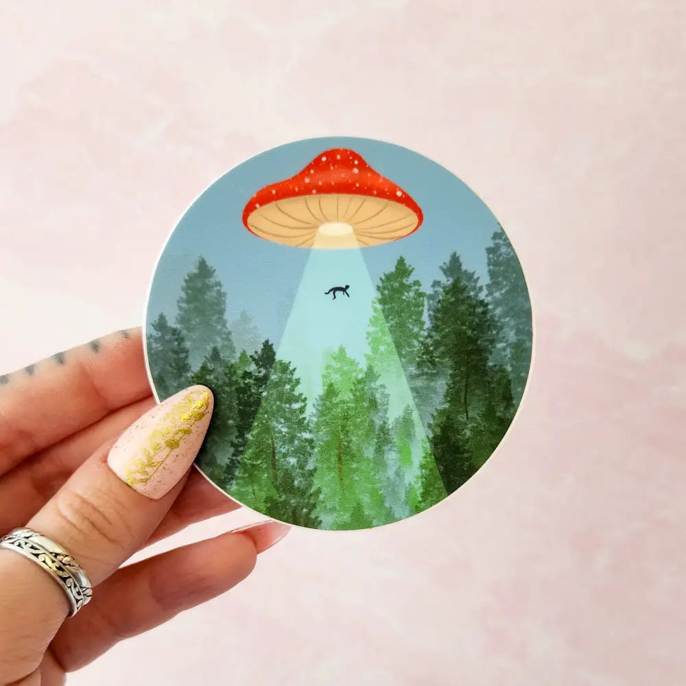 UFO Mushroom Sticker 3’’ Stickers