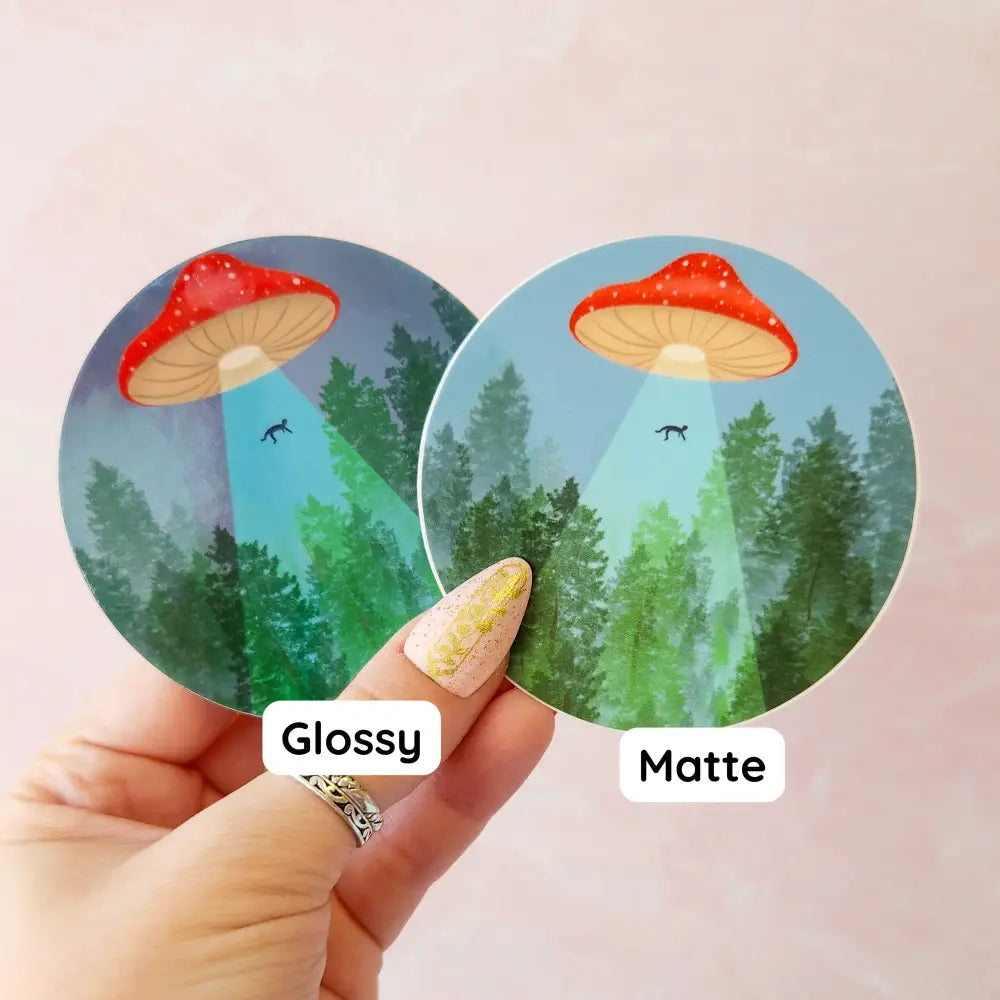 UFO Mushroom Sticker 3’’ Stickers