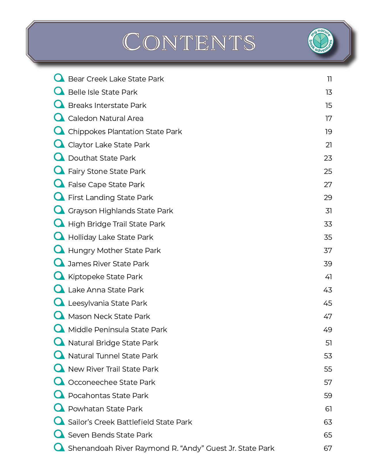 Virginia State Parks & Forests - Adventure Planning Journal