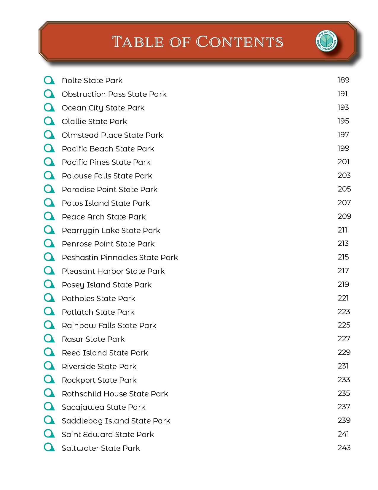 Washington State Parks - Adventure Planning Journal