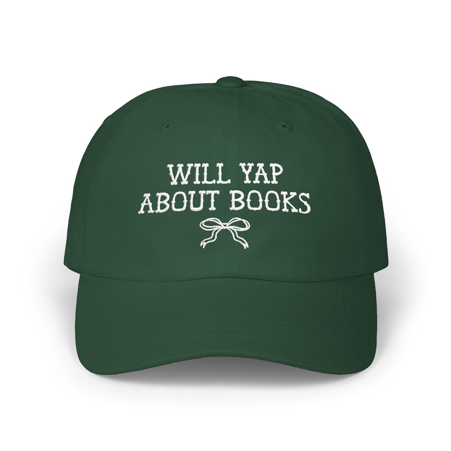 Will Yap About Books Cap with Bow