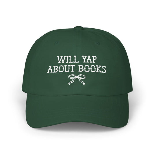 Will Yap About Books Cap with Bow