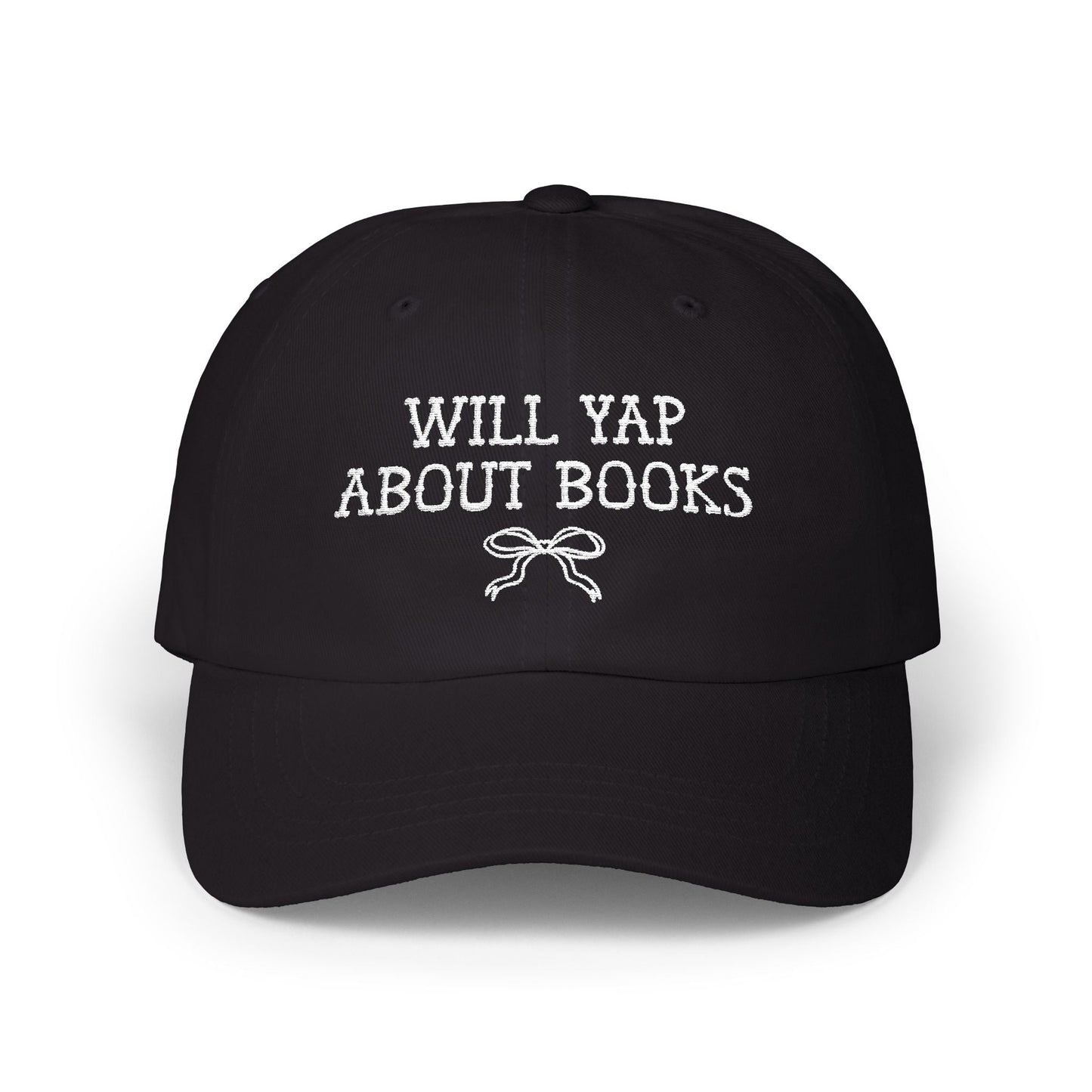 Will Yap About Books Cap with Bow