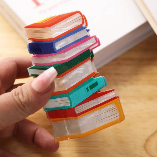 Women’s Bookish Acrylic Claw Clip - Hair Accessories