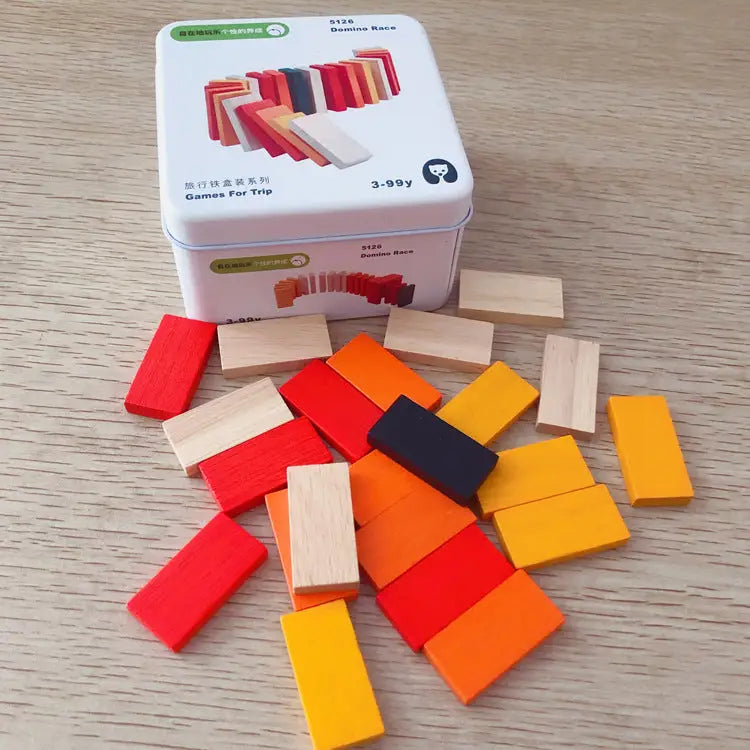 Wooden Puzzle Building Blocks Domino Learning Toys